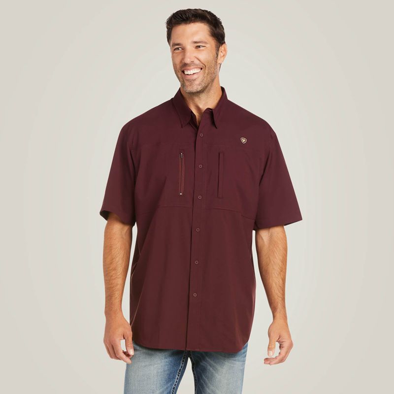 Ariat Venttek Classic Fit Shirt Malbec Homme | ESF-35040167