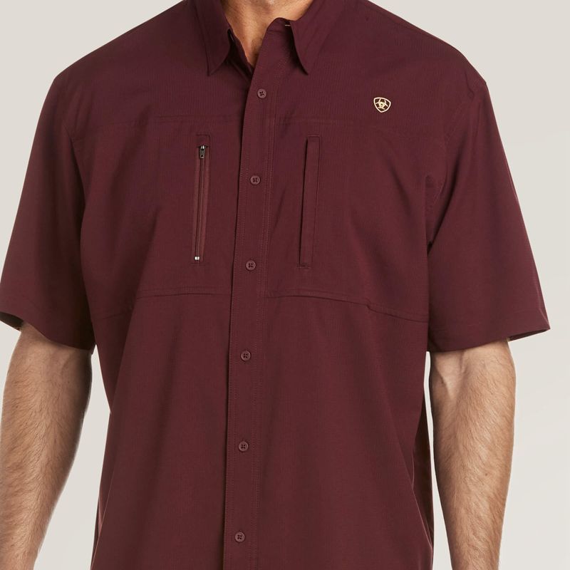 Ariat Venttek Classic Fit Shirt Malbec Homme | ESF-35040167