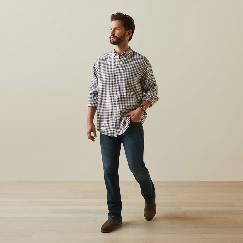 Ariat Sonoma Shirt Banyan Bark Check Homme | UMY-02303818