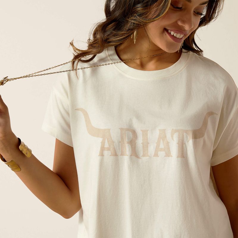 Ariat Wild Hat T-Shirt Coconut Milk Femme | SEJ-87651168