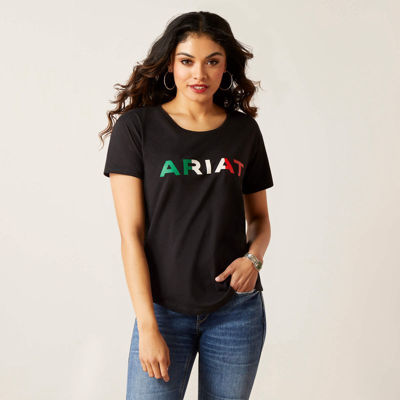 Ariat Viva Mexico T-Shirt Noir Femme | KUD-44012246