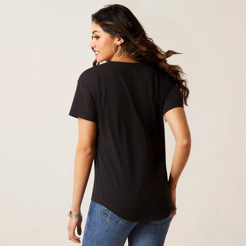 Ariat Viva Mexico T-Shirt Noir Femme | KUD-44012246