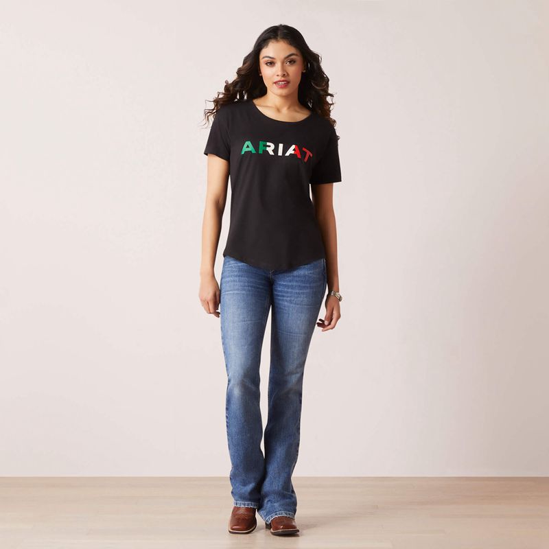 Ariat Viva Mexico T-Shirt Noir Femme | KUD-44012246