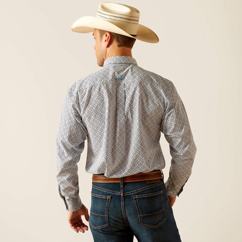 Ariat Ronald Classic Fit Shirt Bleu Homme | VQK-40735176