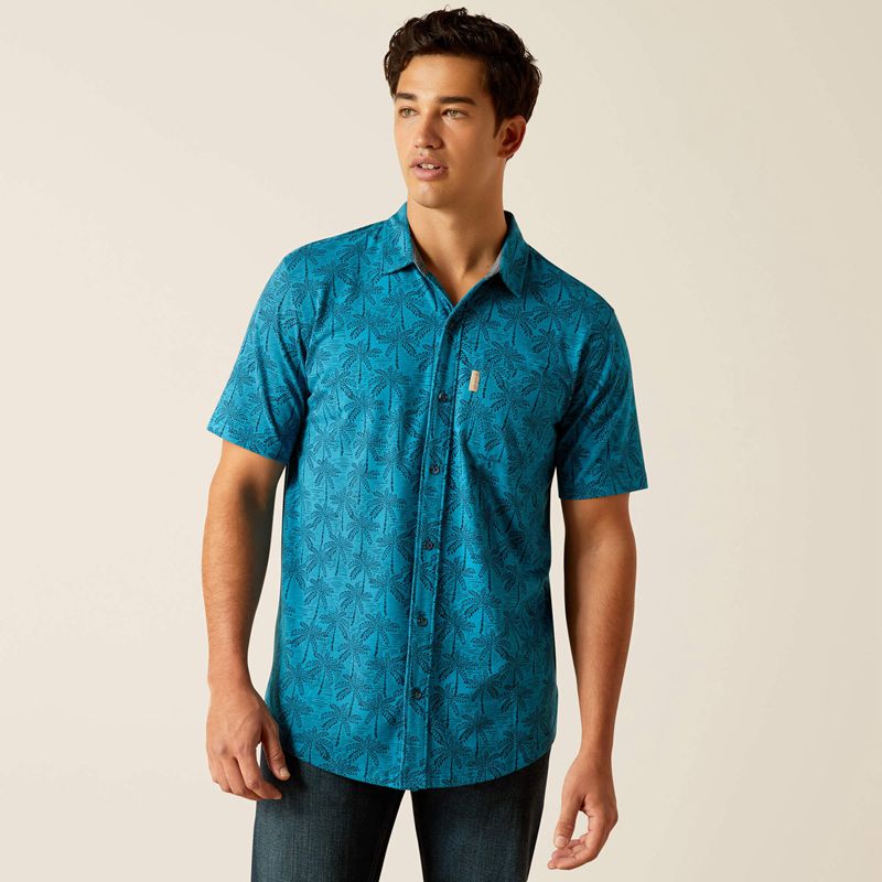 Ariat Retro Button Down Shirt French Fade Homme | CFZ-33770061