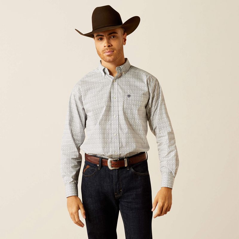 Ariat Reign Classic Fit Shirt Blanche Homme | GJG-46977795