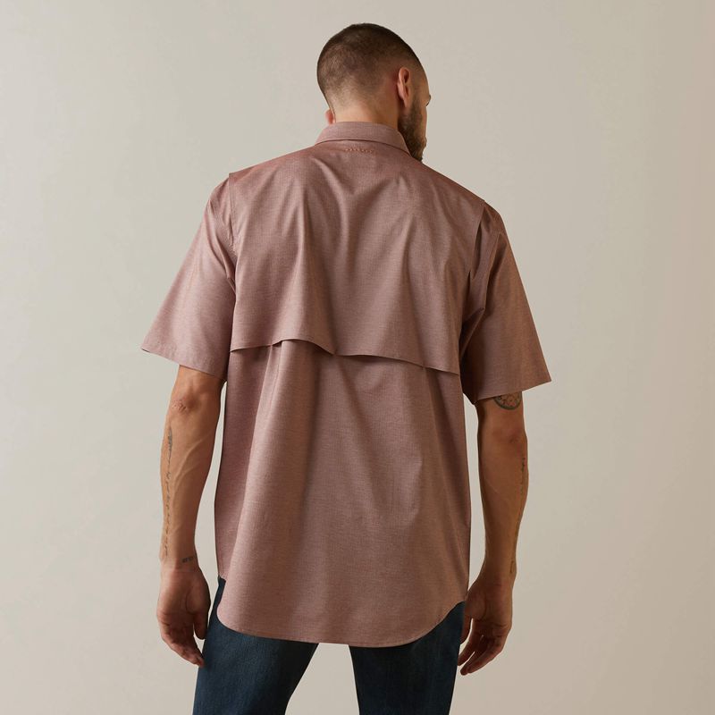 Ariat Rebar Made Tough Venttek Durastretch Work Shirt Toffee Heather Homme | ACL-04201404