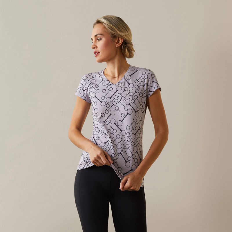 Ariat Snaffle T-Shirt Lavande Femme | DYN-53889004