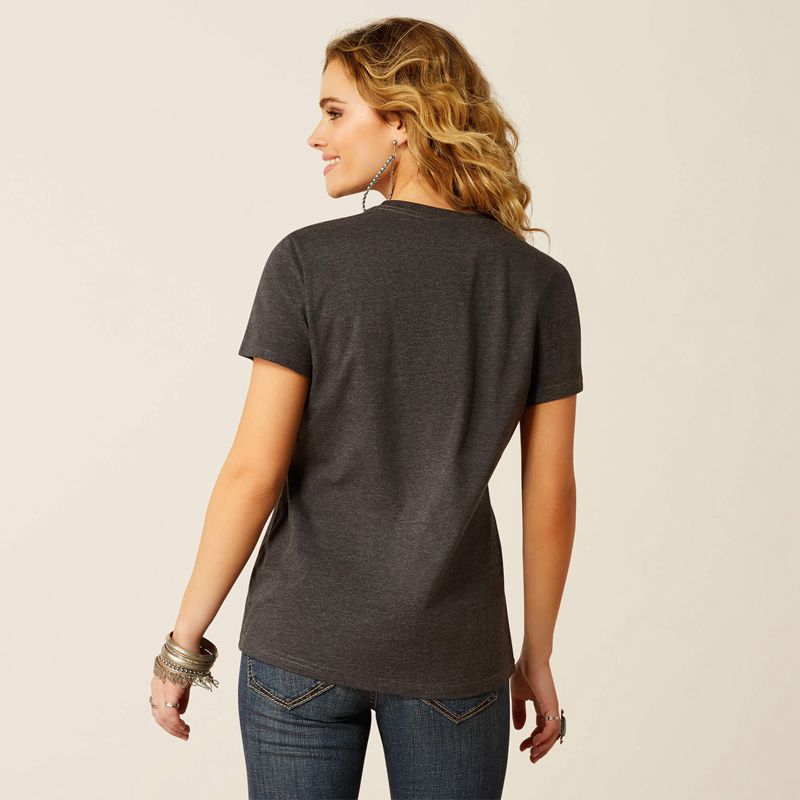 Ariat Southwest Classic T-Shirt Charcoal Heather Femme | VSW-95126566