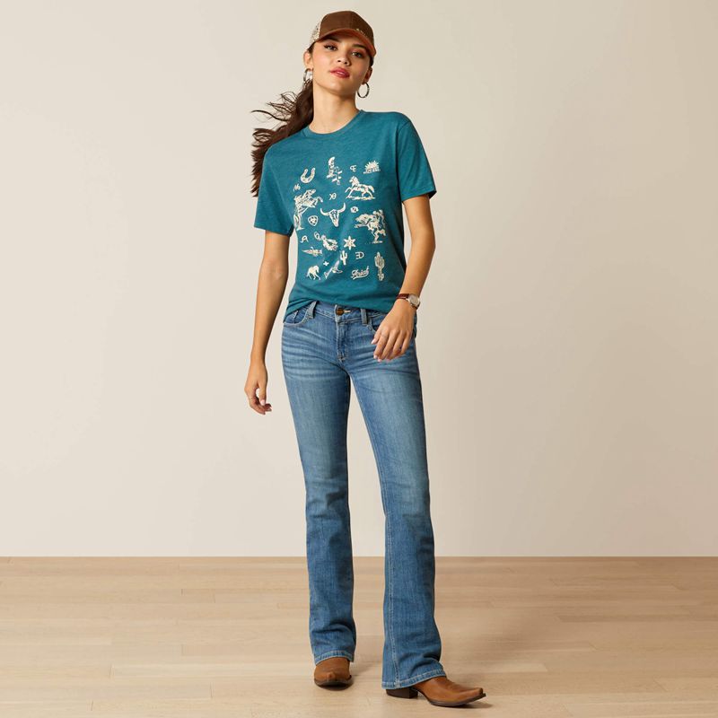 Ariat Sketch Pad T-Shirt Noir Femme | XLP-79387230