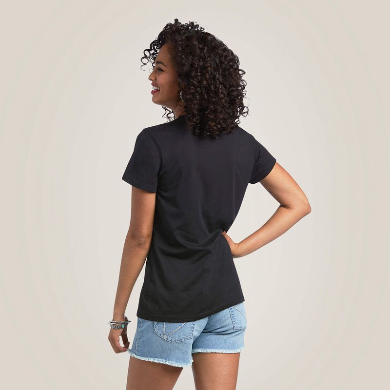 Ariat Serape Style T-Shirt Noir Femme | PNJ-72542147