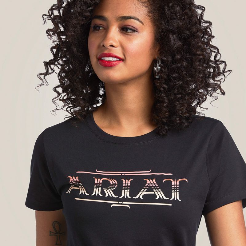 Ariat Serape Style T-Shirt Noir Femme | PNJ-72542147