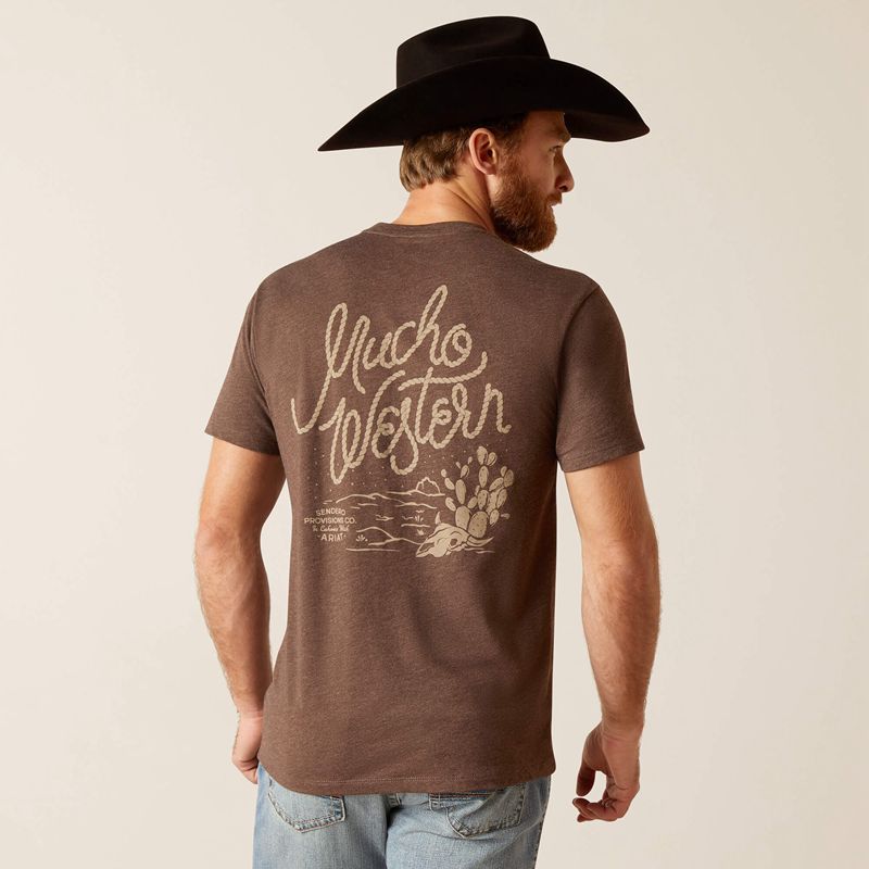 Ariat Sendero Mucho Western T-Shirt Marron Femme | OYS-20828008