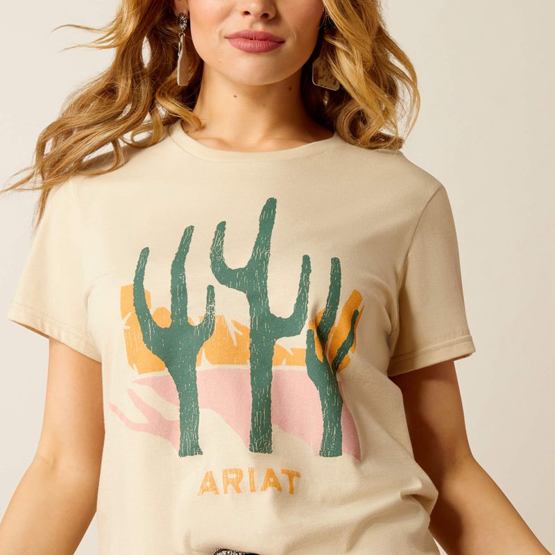 Ariat Saguro Modern T-Shirt Natural Femme | ISJ-92444339