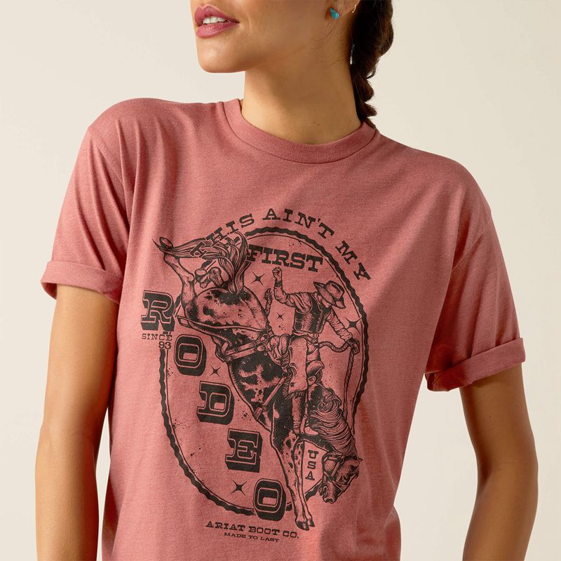 Ariat Rodeo First T-Shirt Rouge Femme | SXI-38459504