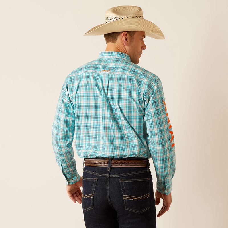 Ariat Pro Series Team Vincent Classic Fit Shirt Turquoise Homme | ELN-13998193