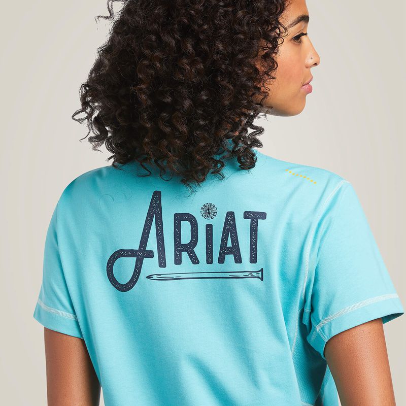 Ariat Rebar Workman Graphic Logo T-Shirt Meadowbrook Femme | JFY-75870983