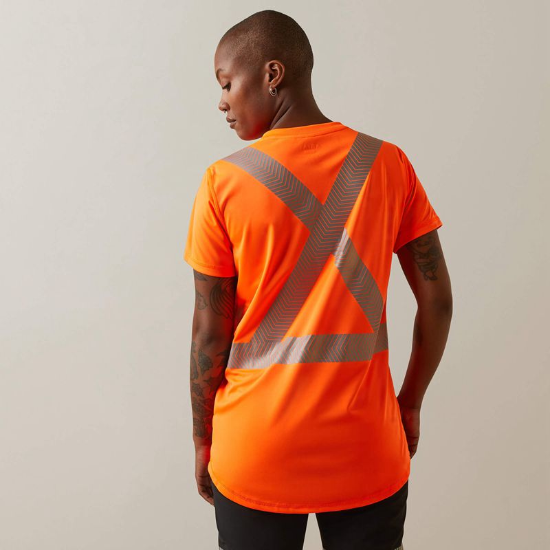 Ariat Rebar Hi-Vis Ansi T-Shirt Orange Femme | UHL-07765653