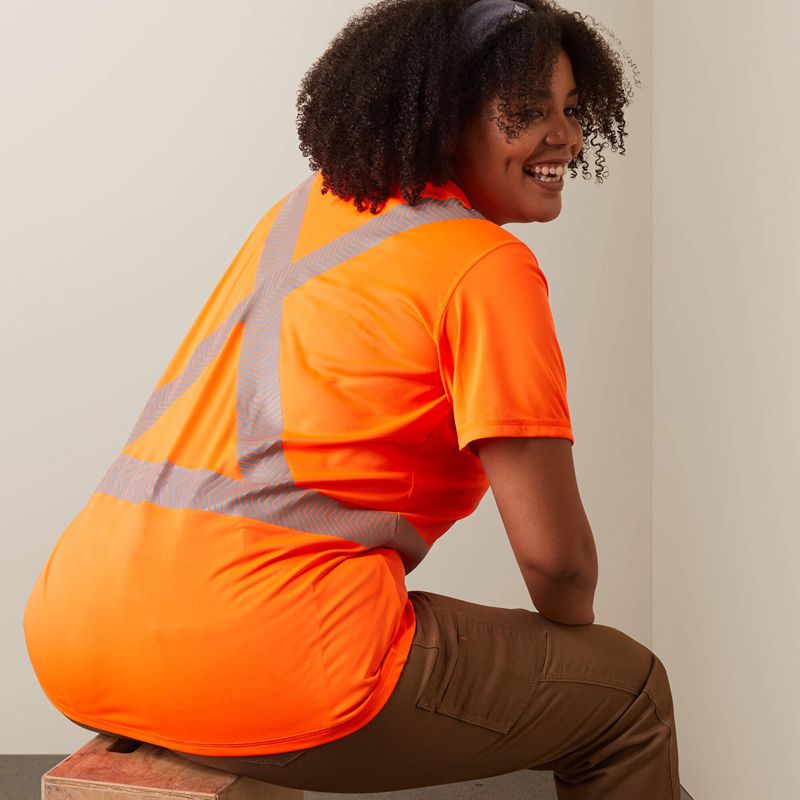 Ariat Rebar Hi-Vis Ansi T-Shirt Orange Femme | UHL-07765653