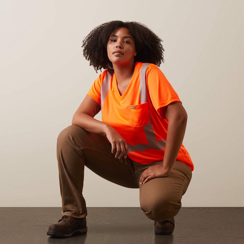 Ariat Rebar Hi-Vis Ansi T-Shirt Orange Femme | UHL-07765653