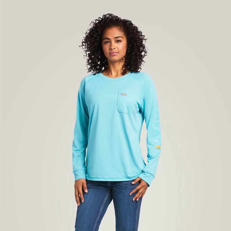 Ariat Rebar Heat Fighter T-Shirt Meadowbrook Femme | HRV-55258388