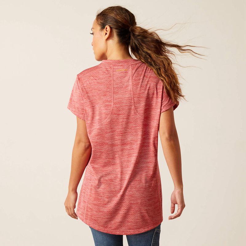 Ariat Rebar Evolution T-Shirt Rouge Femme | AVG-88937906