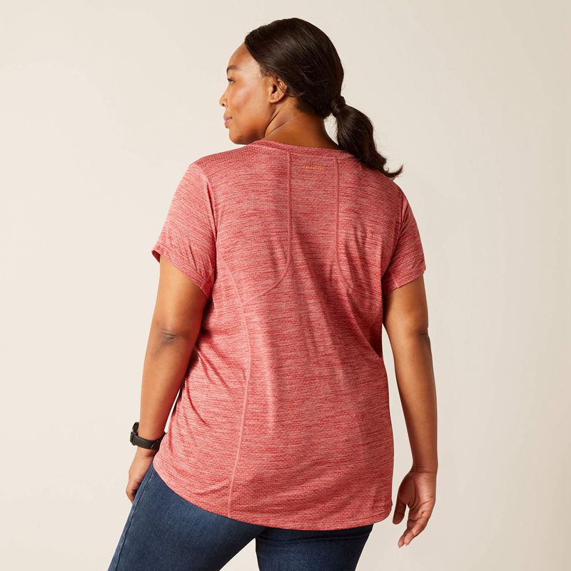 Ariat Rebar Evolution T-Shirt Rouge Femme | AVG-88937906