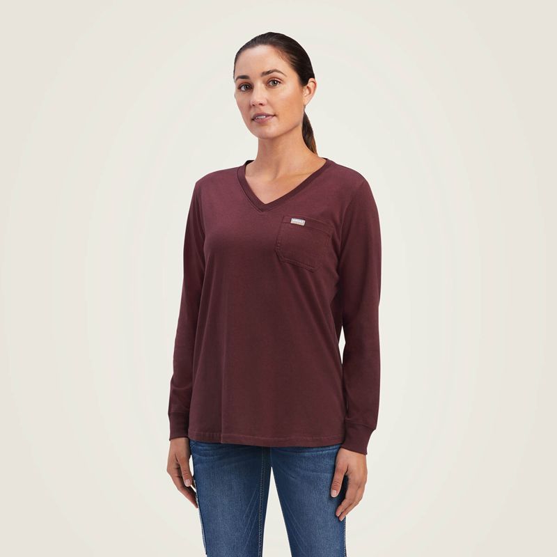 Ariat Rebar Cotton Strong Southwest Graphic T-Shirt Chocolat Femme | WZK-87090199