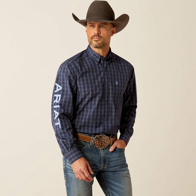 Ariat Pro Series Team Kolt Classic Fit Shirt Bleu Marine Bleu Homme | GZG-32649343