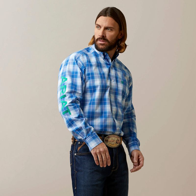 Ariat Pro Series Team Daxton Classic Fit Shirt Bleu Homme | NHF-00312502