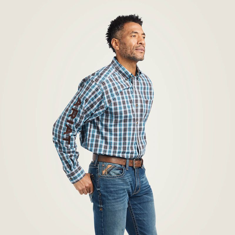 Ariat Pro Series Team Cade Classic Fit Shirt Ocean Depth Homme | DPD-27620501