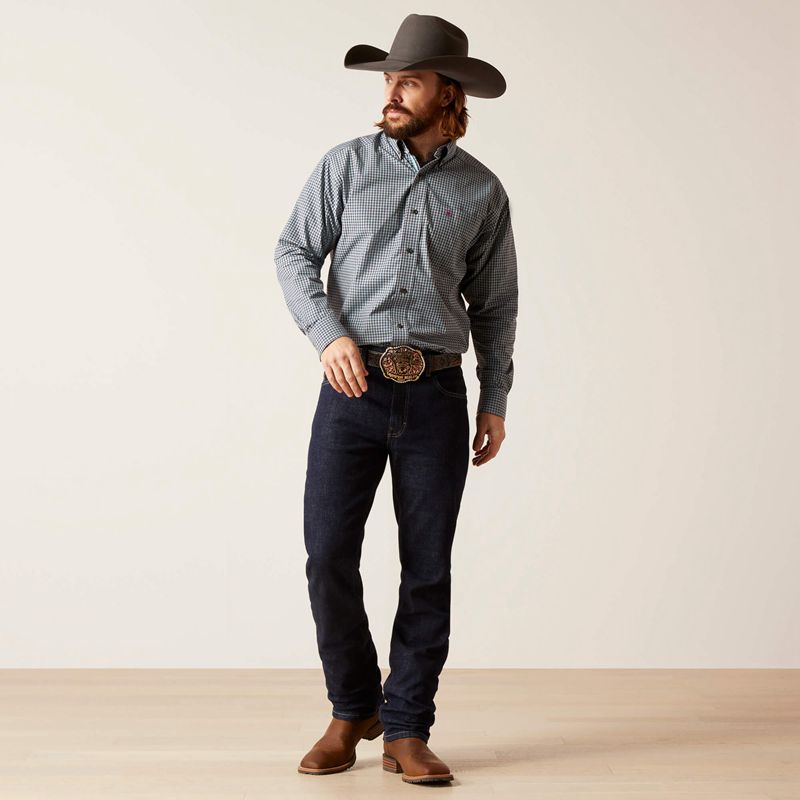 Ariat Pro Series Sullivan Classic Fit Shirt Bleu Homme | CDZ-13505081