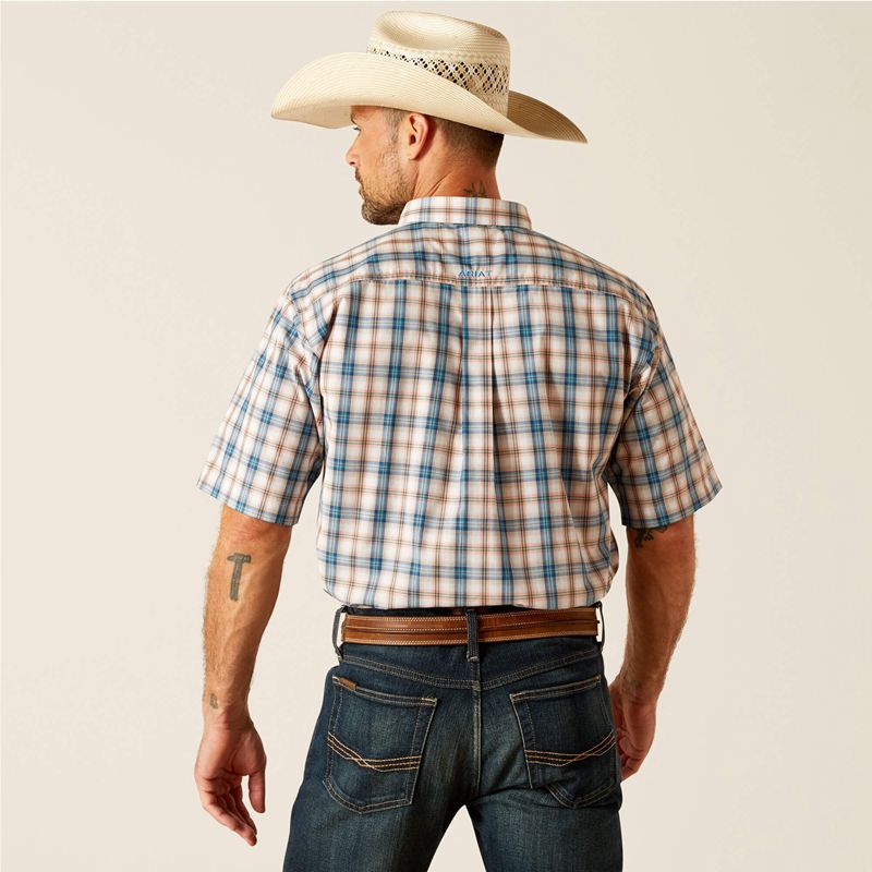 Ariat Pro Series Rowdy Classic Fit Shirt Bleu Homme | KCG-43345490