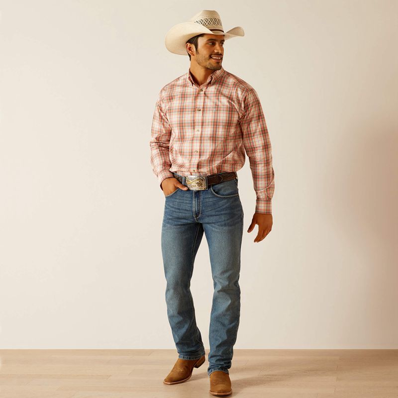 Ariat Pro Series Knox Classic Fit Shirt Corail Homme | XPE-13306072