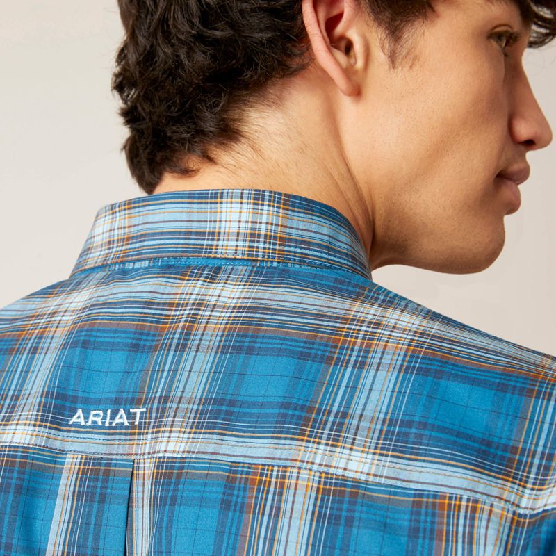 Ariat Pro Series Geron Classic Fit Shirt Bleu Homme | HDO-08430783