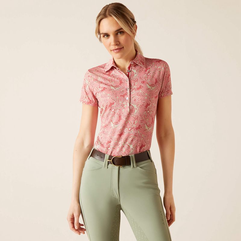 Ariat Motif Polo Rose Femme | FGE-11621740