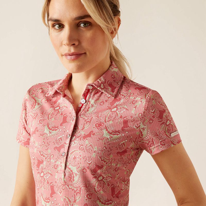 Ariat Motif Polo Rose Femme | FGE-11621740