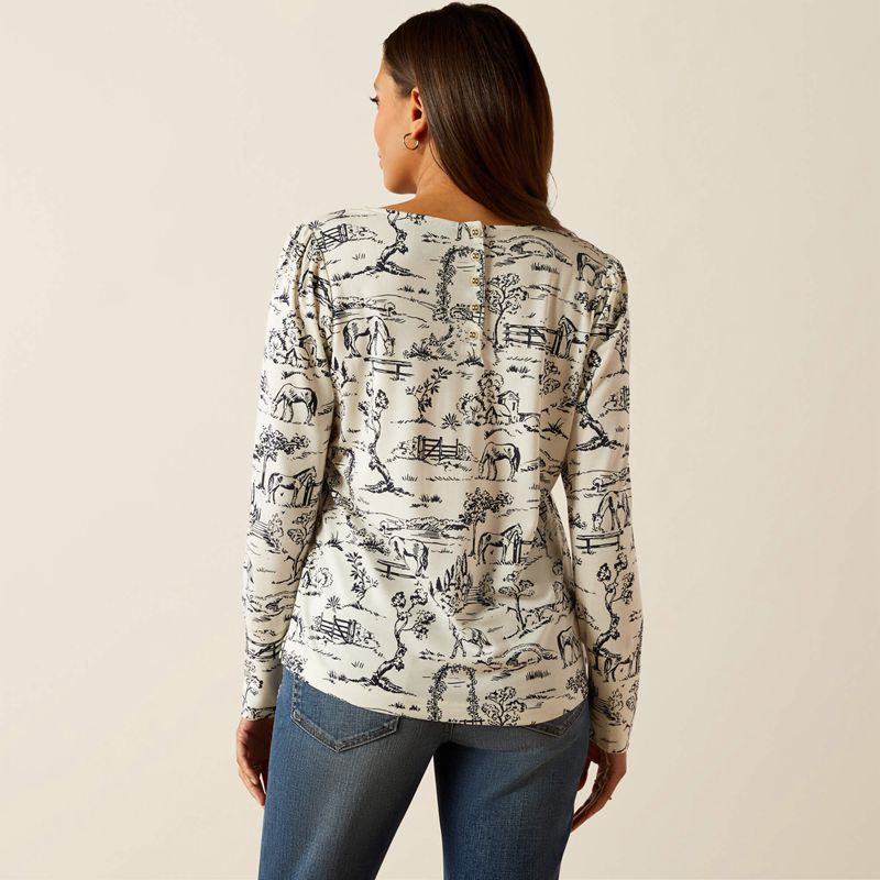 Ariat Nellore T-Shirt Toile Scene Print Femme | INF-17974199