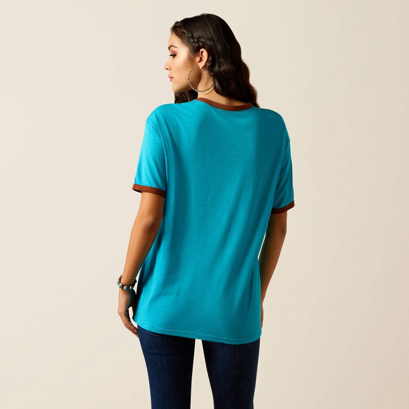 Ariat Howdy T-Shirt Capri Breeze Femme | HIZ-95651534