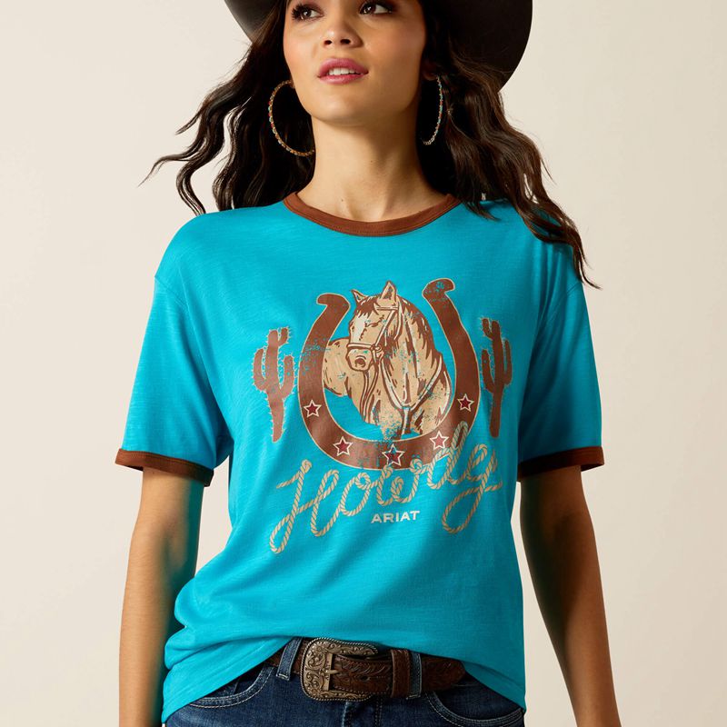 Ariat Howdy T-Shirt Capri Breeze Femme | HIZ-95651534