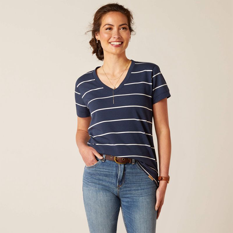 Ariat Fairford T-Shirt Bleu Marine Femme | SHZ-48167587