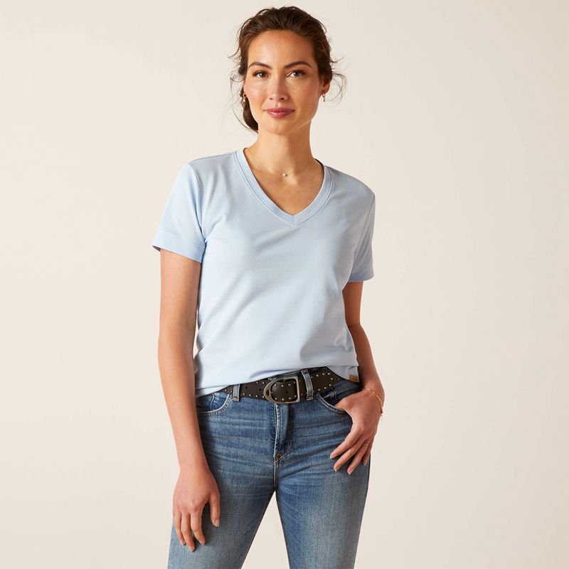 Ariat Fairford T-Shirt Bleu Femme | YVR-25608509