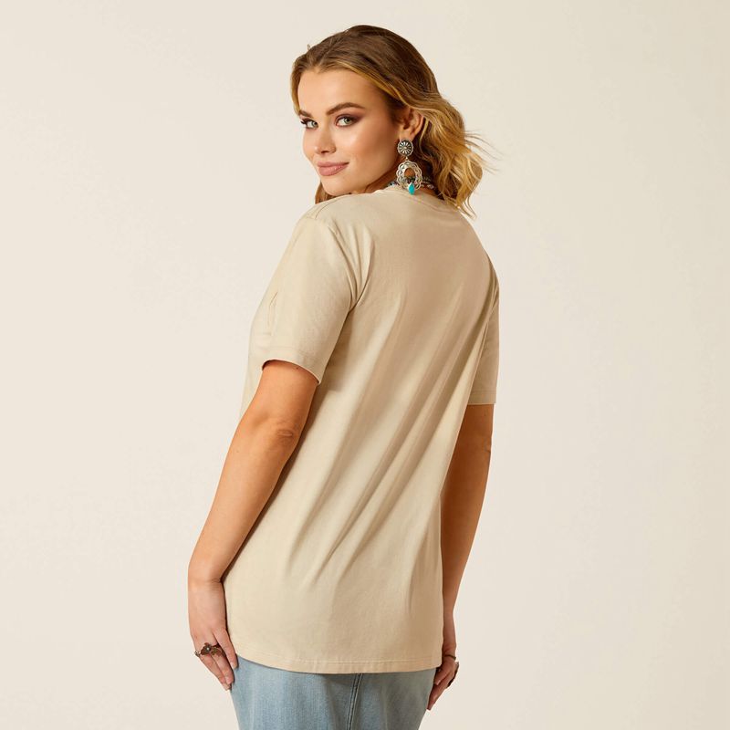 Ariat Desert Bronc T-Shirt Natural Femme | AQV-00211566