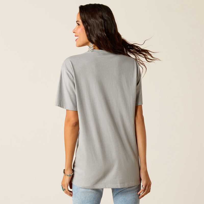 Ariat Day And Night T-Shirt Stone Heather Femme | QNQ-02424225