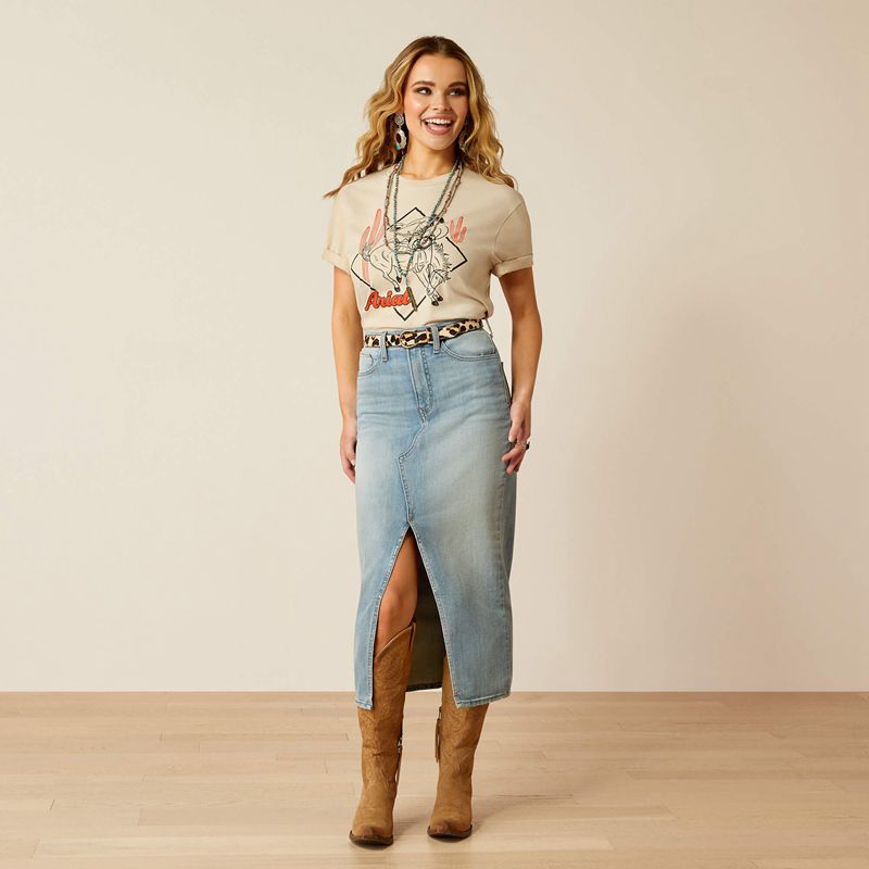 Ariat Desert Bronc T-Shirt Natural Femme | AQV-00211566