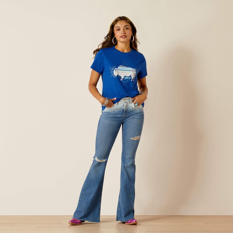 Ariat Buffalo T-Shirt Surf The Web Femme | JPS-91861669