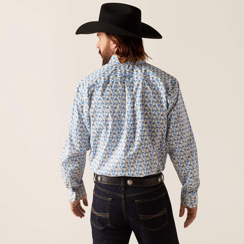 Ariat Peerce Classic Fit Shirt Blanche Homme | IDS-13209507