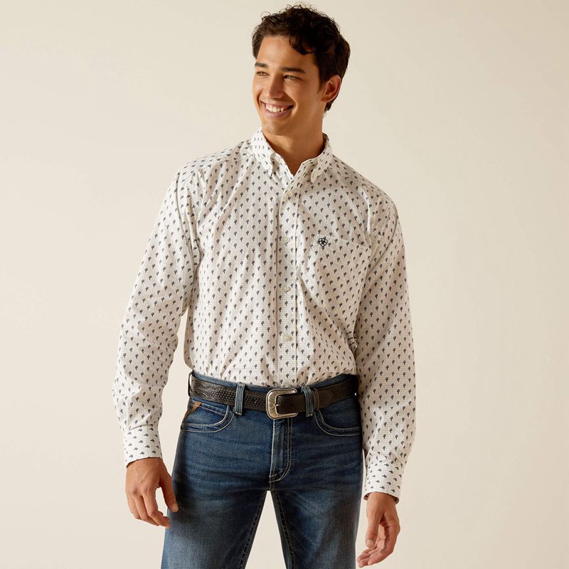 Ariat Parker Classic Fit Shirt Blanche Homme | YGB-57907944