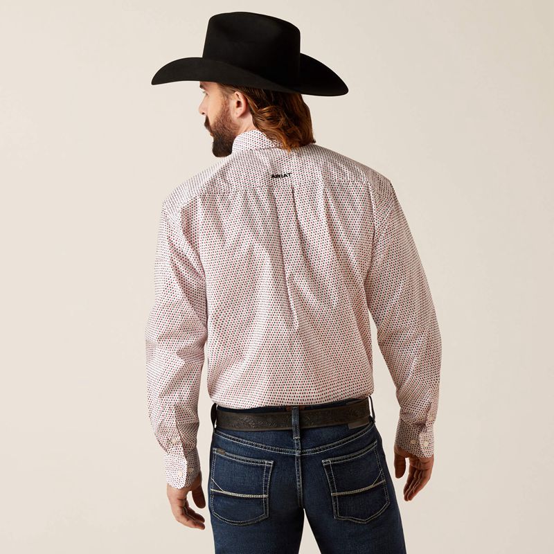 Ariat Neithan Classic Fit Shirt Blanche Homme | FSB-01522373