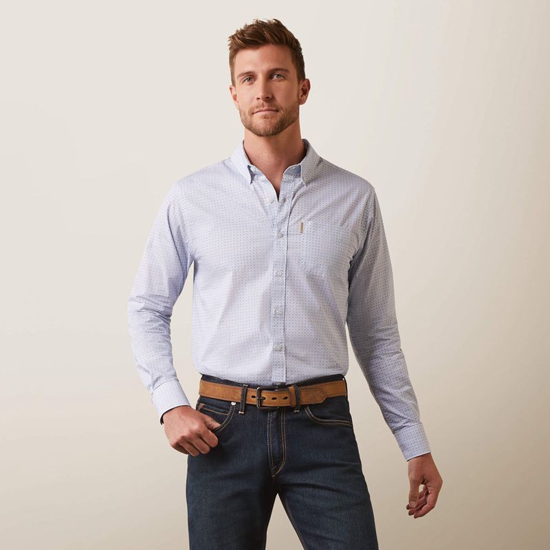 Ariat Medallion Stretch Modern Fit Shirt Blanche Homme | YVX-37440326